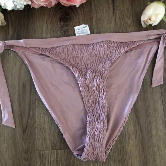 Volcom Side Tie Dusty Rose Bikini Bottom. - Picture 3 of 8